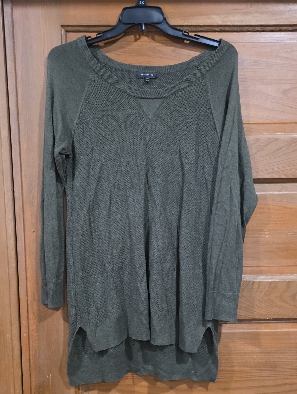 The Limited Olive Green Knit Long Sleeve Top